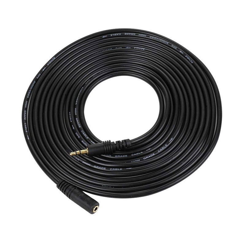 DTOL MC 3.5mm Audio Cable - 3.5mm TRS Female to Male 15ft Extension Cord for Microphones, Headphones, and More - Image 1